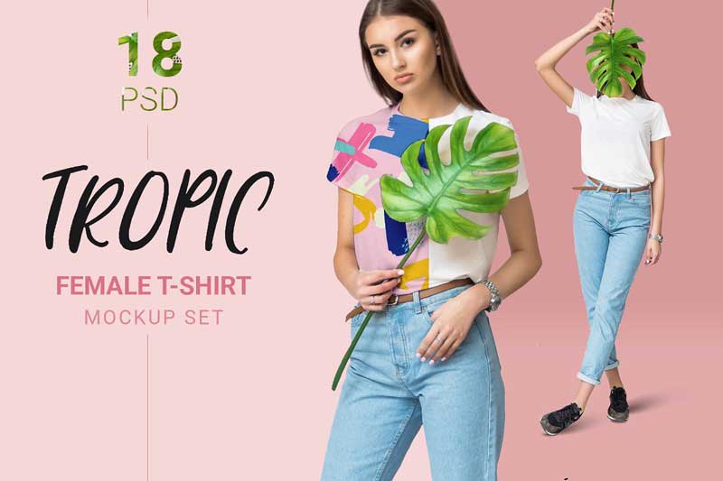 Amazing Female T shirt Mockups