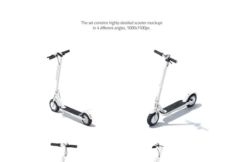 Electric Scooter Mockups Set 4784538 Electric Scooter Mockups Set 4784538