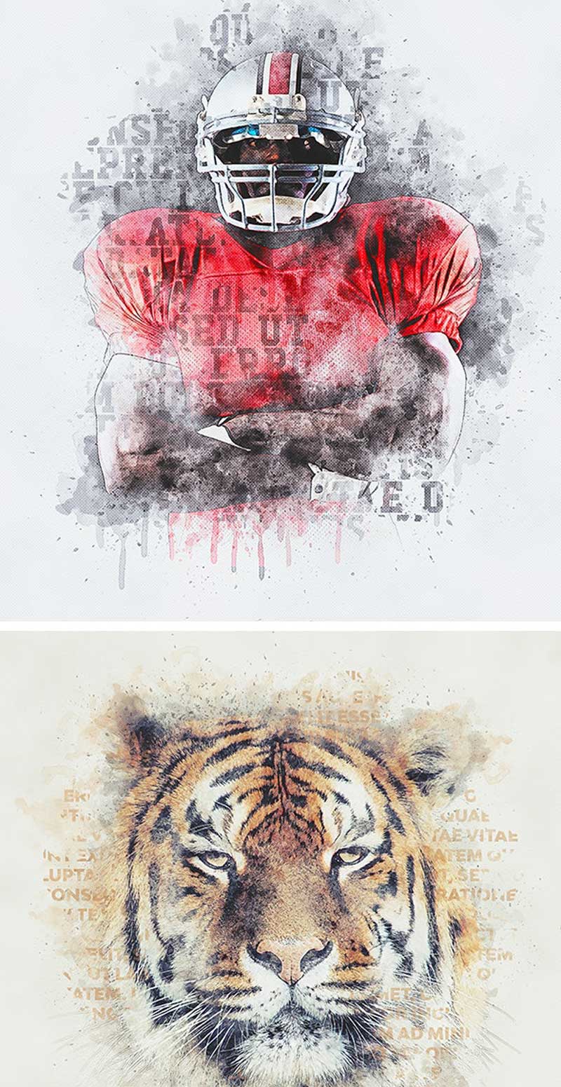Mixed Art Photoshop Action 26035327 Mixed Art Photoshop Action 26035327