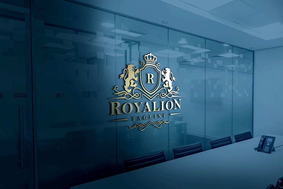 3D Glass Window PSD Logo Mockup
