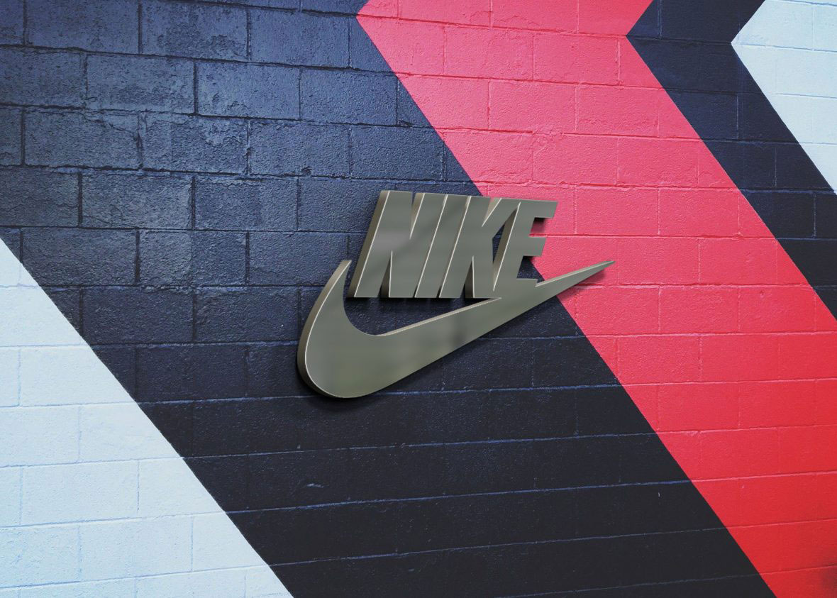 3D Metal Wall Free Logo Mockup 1 3D Metal Wall Free Logo Mockup