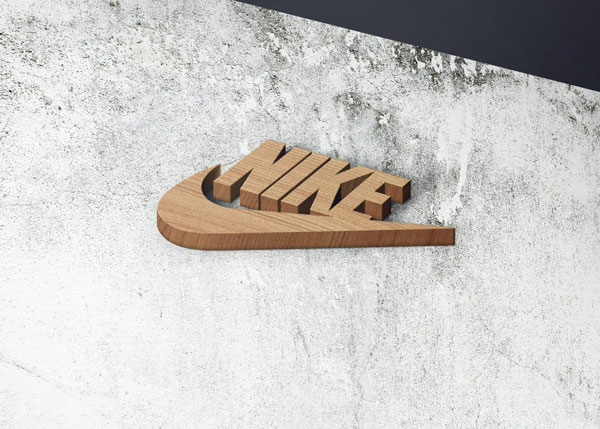 3D Wood Logo Mockup PSD Template 1 3D Wood Logo Mockup PSD Template