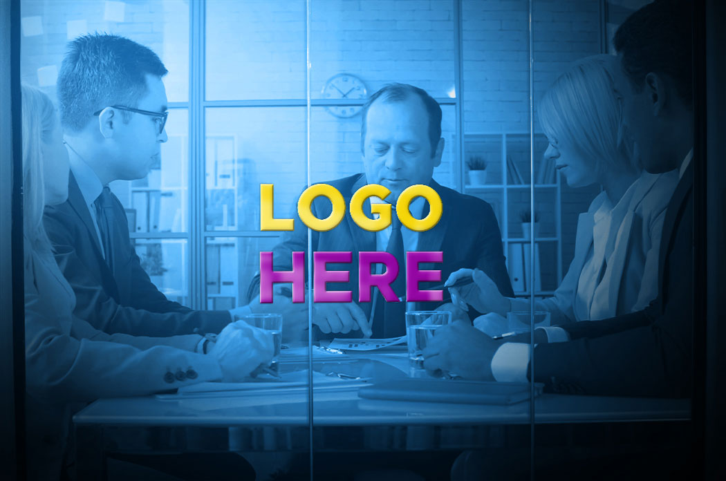 Animated Office Glass Logo Mockup