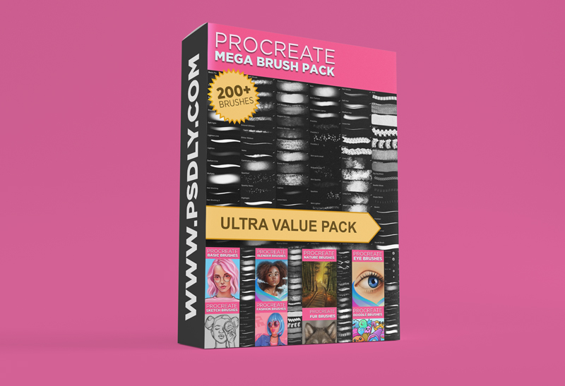 PROCREATE – Mega Brush Pack – 200+ brushes for painting in Procreate 1 PROCREATE – Mega Brush Pack – 200+ brushes for painting in Procreate