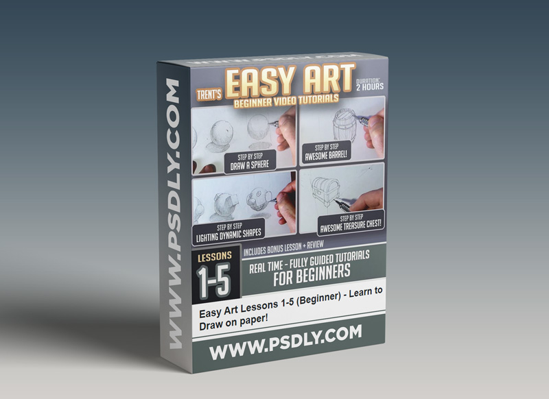 Easy Art Lessons 1-5 (Beginner) - Learn to Draw on paper 1 Easy Art Lessons 1-5 (Beginner) - Learn to Draw on paper
