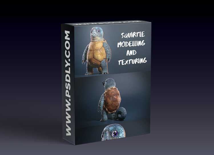 Gumroad – Squirtle Modelling & Texturing Series by Michael Wilde