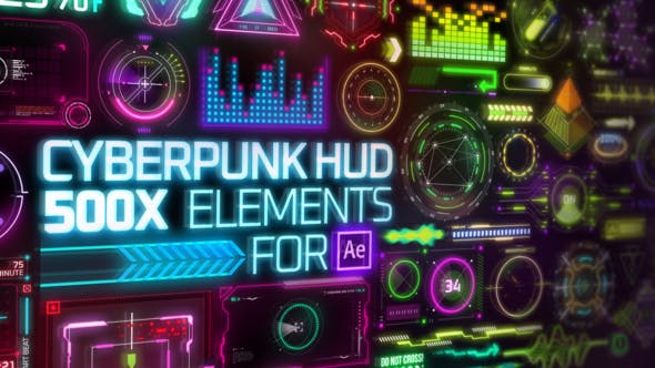 Videohive Cyberpunk HUD Elements for After Effects 29060179 1 Videohive Cyberpunk HUD Elements for After Effects 29060179