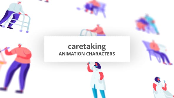 Videohive Caretaking Character Set 32688775 1 Videohive Caretaking Character Set 32688775