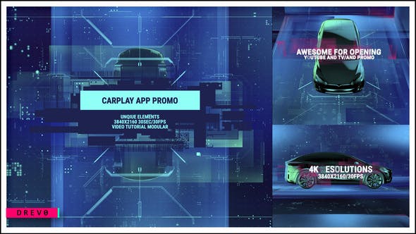 Videohive Carplay App Promo Tesla Innovations Technology New Car Reveal Logo Opener Youtube Presentation 32608063