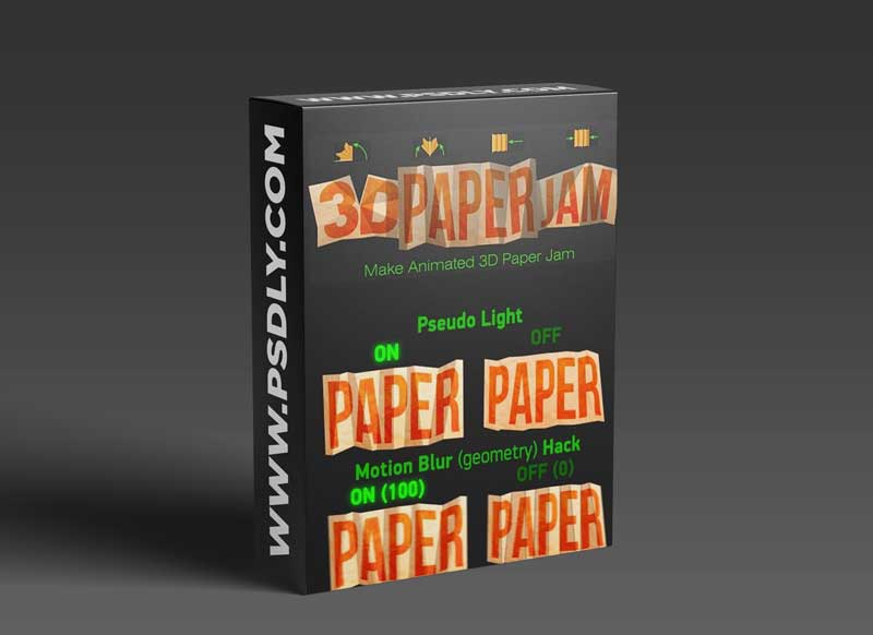 Aescripts 3D Paper Jam 1.2 Plug-in for After Effects 1 Aescripts 3D Paper Jam 1.2 Plug-in for After Effects