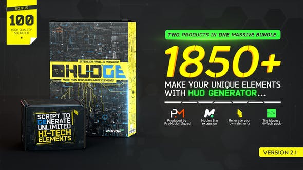 Videohive HUDGE Generator of Hi-Tech Elements 1850+ HUD UI V2.1 - 26509230 1 Videohive HUDGE Generator of Hi-Tech Elements 1850+ HUD UI V2.1 - 26509230