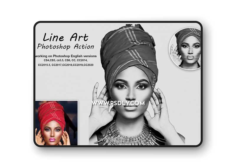 CreativeMarket - Line Art Photoshop Action 5327870 1 CreativeMarket - Line Art Photoshop Action 5327870