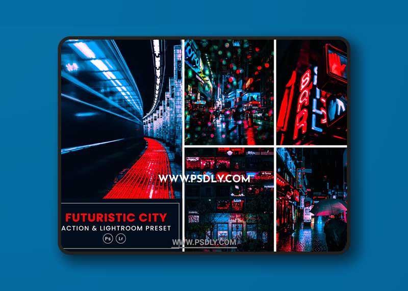 Futuristic City Action & Lightrom Presets 1 Futuristic City Action & Lightrom Presets