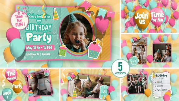 Videohive Happy Birthday invitation and Slideshow 32337846 1 Videohive Happy Birthday invitation and Slideshow 32337846