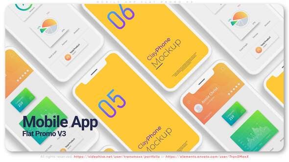 Videohive Mobile App. Flat Promo V3 32638130 1 Videohive Mobile App. Flat Promo V3 32638130