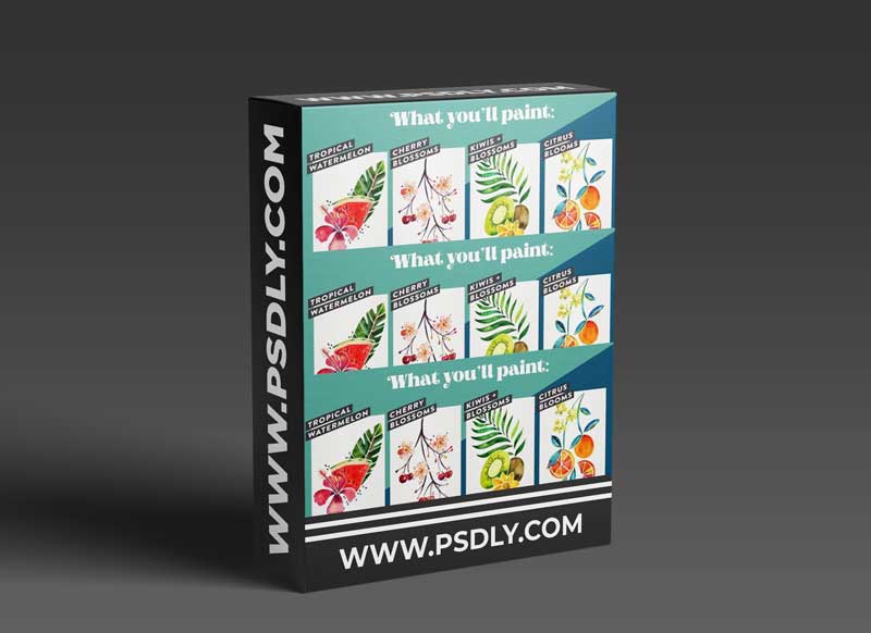 Painting Fruits & Florals in Watercolor with a Modern Twist 1 Painting Fruits & Florals in Watercolor with a Modern Twist