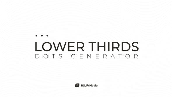 Videohive Lower Thirds Dots Generator 31864721