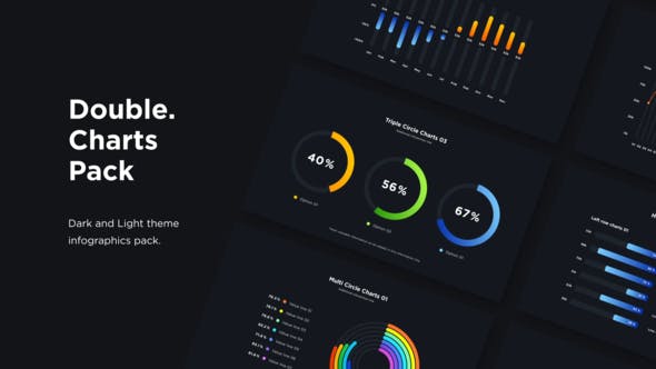 Videohive Double Infographics Charts Pack 32667091