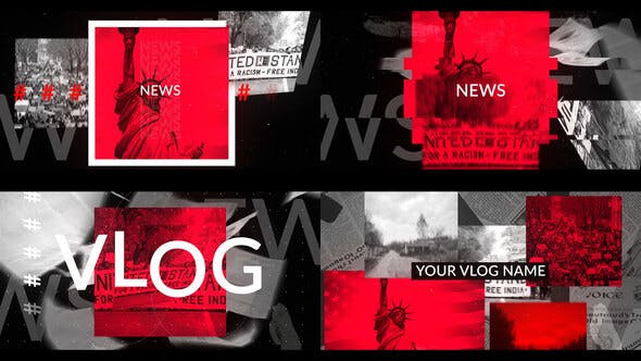Videohive News Vlog Intro 32605734