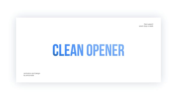 Videohive Clean Opener 32445602 1 Videohive Clean Opener 32445602