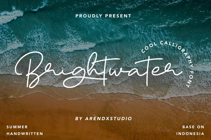 Brightwater - Modern Calligraphy Font 1 Brightwater - Modern Calligraphy Font