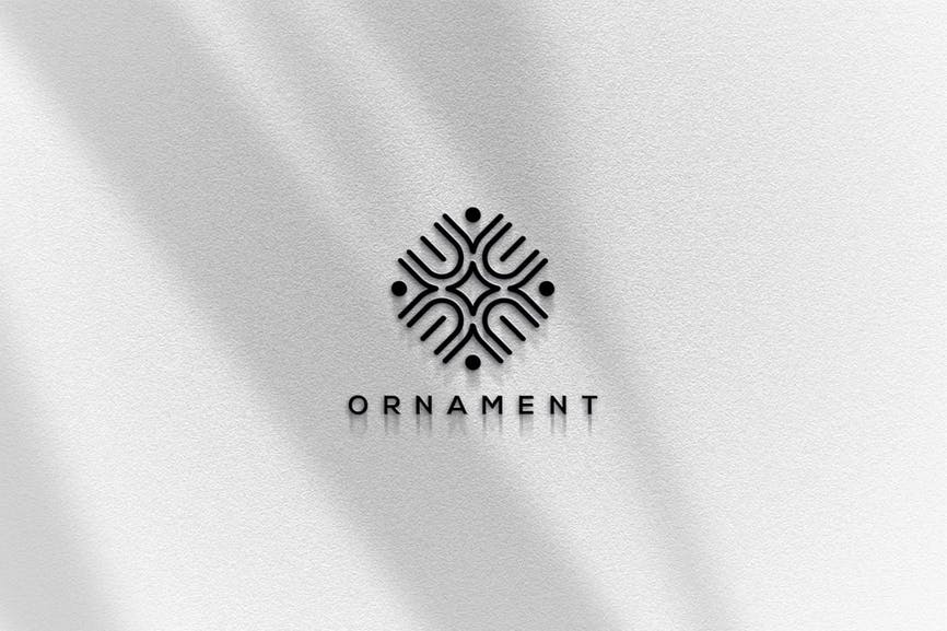 3D Wall Texture Logo Mockup 1 3D wall texture logo mockup