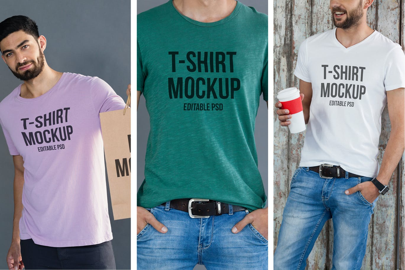 Multicolor T-shirt Mockup 1 Multicolor T-shirt Mockup