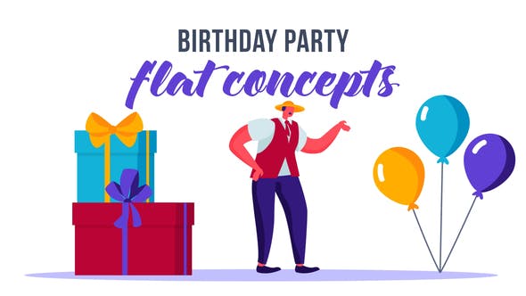Videohive Birthday party - Flat Concept 33124709 1 Videohive Birthday party - Flat Concept 33124709