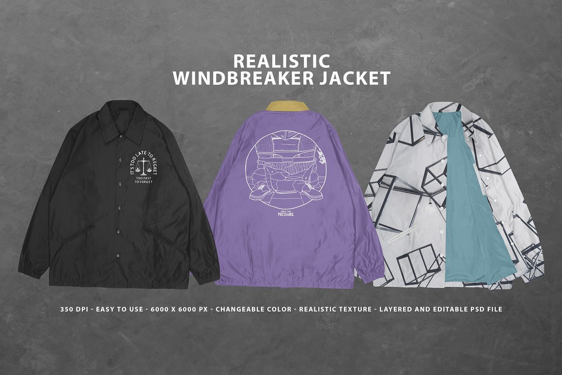 CreativeMarket - Realistic Windbreaker Jacket 6274355 1 CreativeMarket - Realistic Windbreaker Jacket 6274355