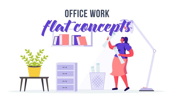 Videohive Office work - Flat Concept 32951516 1 Videohive Office work - Flat Concept 32951516