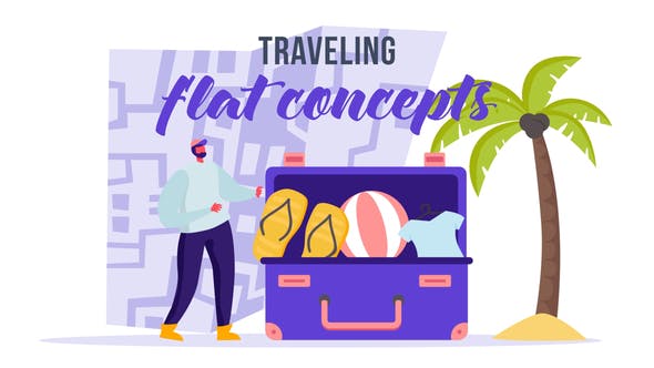 Videohive Traveling - Flat Concept 33007980 1 Videohive Traveling - Flat Concept 33007980