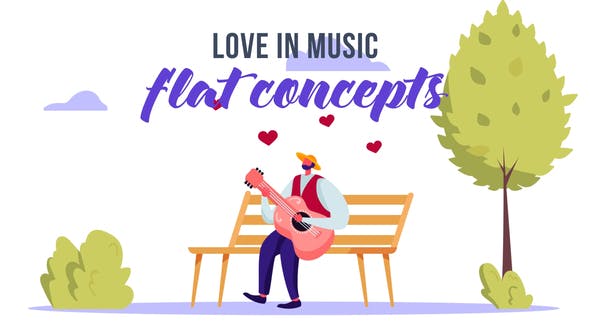 Videohive Love in music - Flat Concept 33124753 1 Videohive Love in music - Flat Concept 33124753