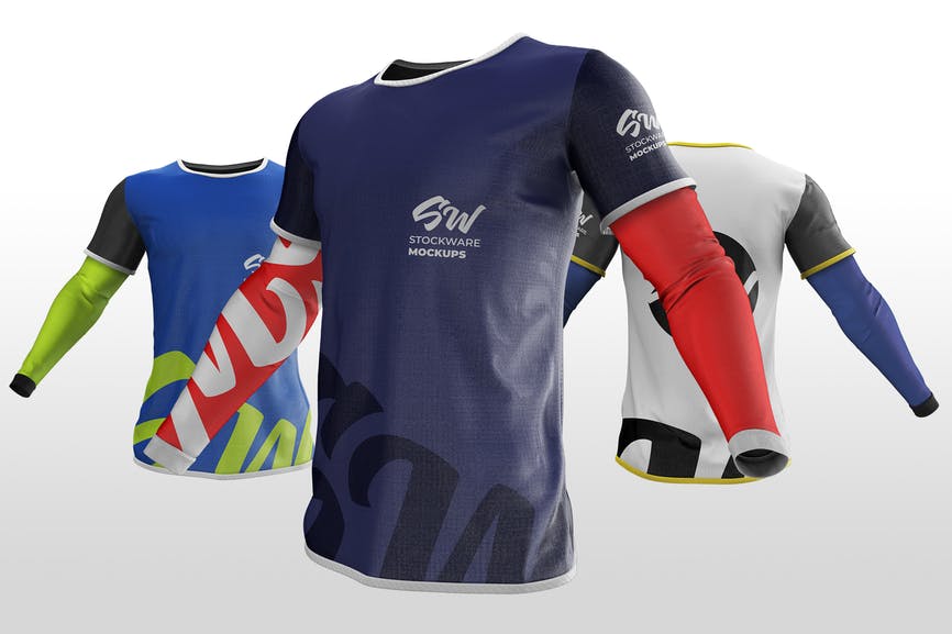 Double-Sleeved T-Shirt Mockup 1 Double-Sleeved T-Shirt Mockup