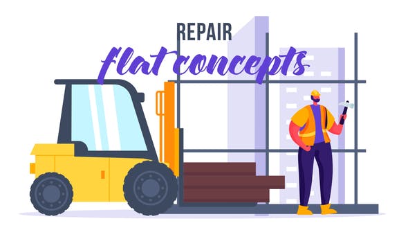 Videohive Repair Flat Concept 32924728 1 Videohive Repair Flat Concept 32924728
