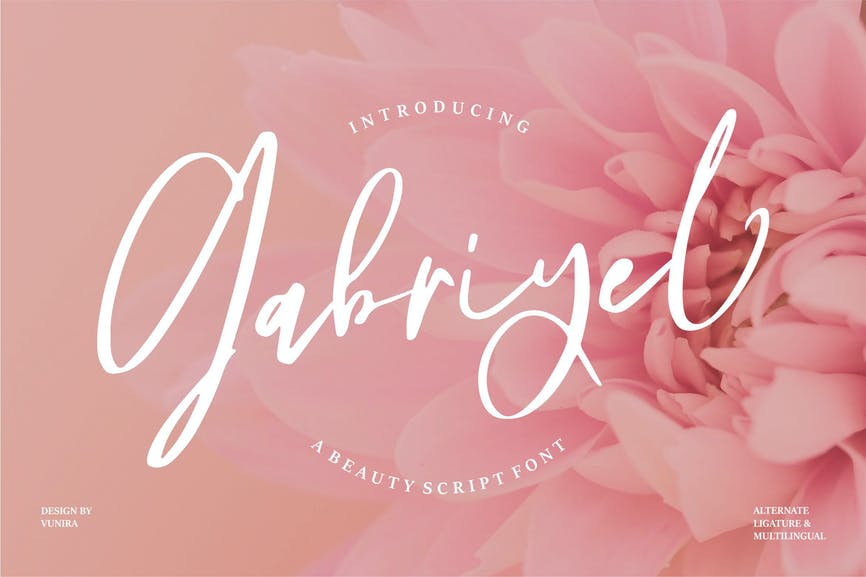 Gabriyel A Beauty Script Font 1 Gabriyel A Beauty Script Font
