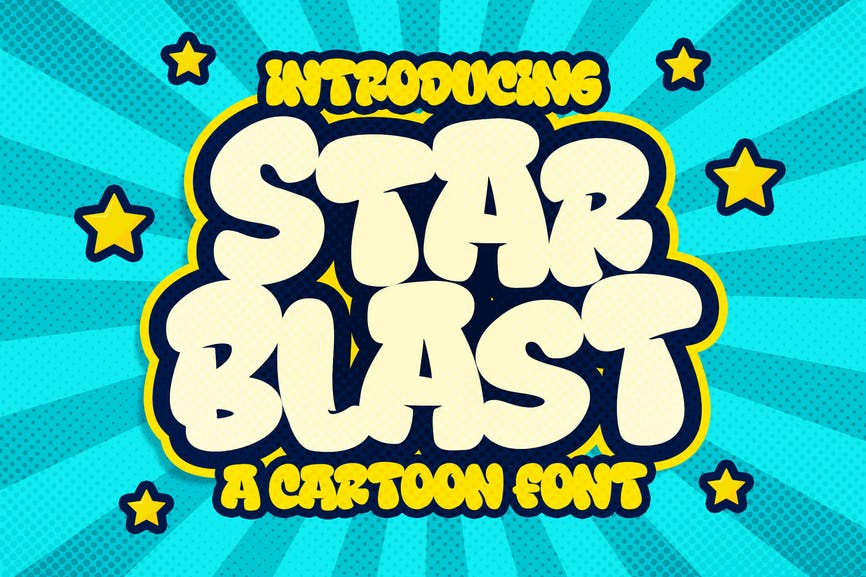 Star Blast a Playful Cartoon Font 1 Star Blast a Playful Cartoon Font