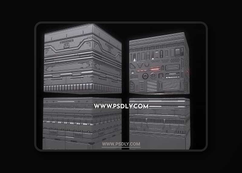 Artstation – Sci-fi trim sheet textures 1 Artstation – Sci-fi trim sheet textures