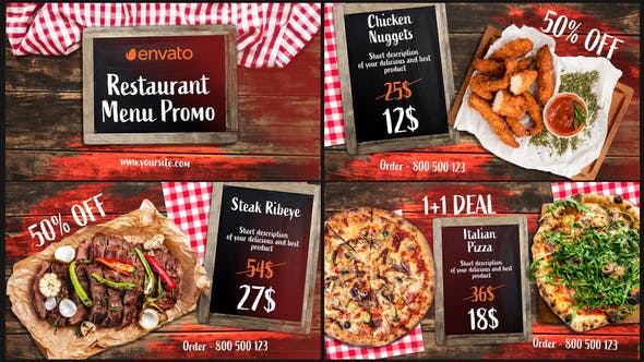 Videohive BBQ Menu - Restaurant Promo 33124422 1 Videohive BBQ Menu - Restaurant Promo 33124422