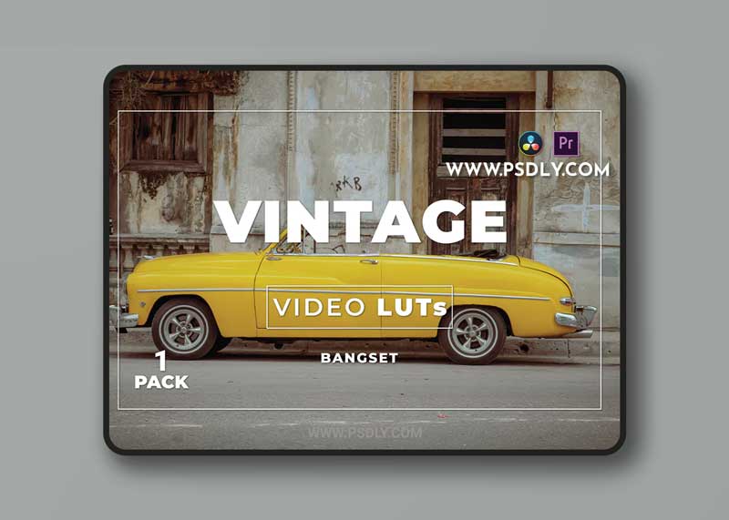 Bangset Vintage Pack 1 Video LUTs 1 Bangset Vintage Pack 1 Video LUTs