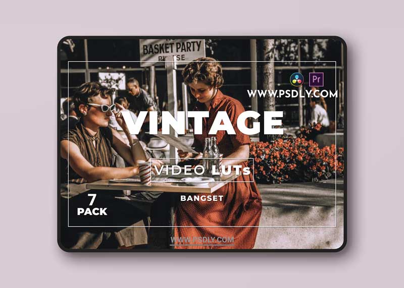 Bangset Vintage Pack 7 Video LUTs 1 Bangset Vintage Pack 7 Video LUTs