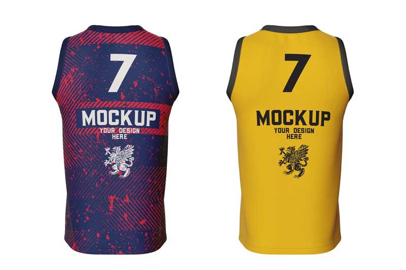 Basketball Jersey Mockup. Back Side 1 Basketball Jersey Mockup. Back Side