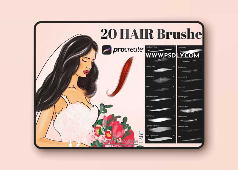 CreativeMarket - 20 Procreate Hair Brushes 6179058 1 CreativeMarket - 20 Procreate Hair Brushes 6179058