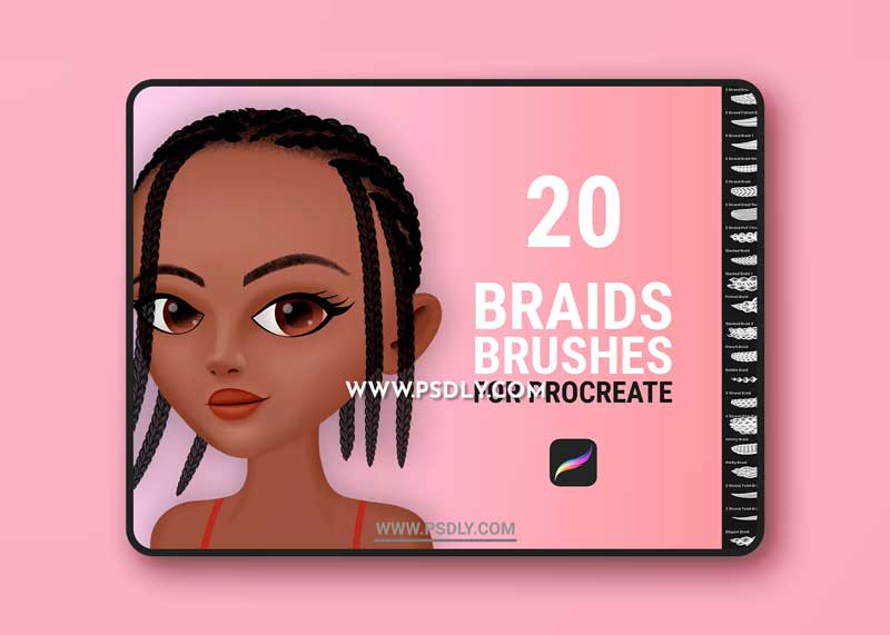CreativeMarket - Braid Brushes for Procreate 6156603 1 CreativeMarket - Braid Brushes for Procreate 6156603