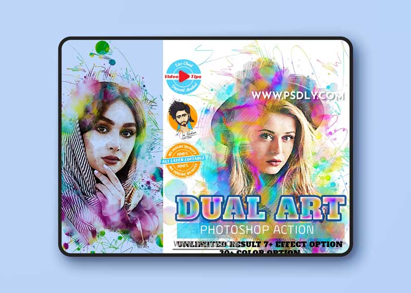 CreativeMarket - Dual Art Photoshop Action 6018671 1 CreativeMarket - Dual Art Photoshop Action 6018671