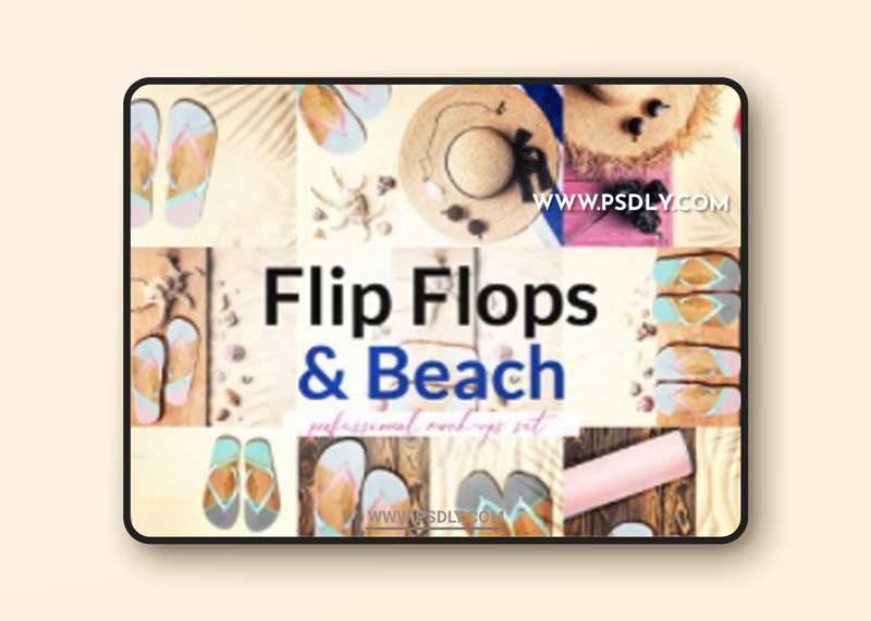 CreativeMarket - Flip Flops & Beach Mock-ups Set 6195994 1 CreativeMarket - Flip Flops & Beach Mock-ups Set 6195994