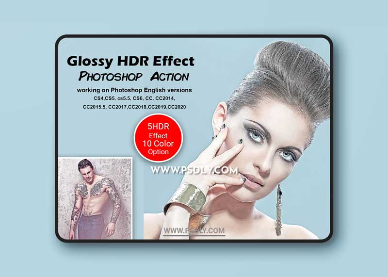 CreativeMarket - Glossy HDR Effect Photoshop Action 5556535 1 CreativeMarket - Glossy HDR Effect Photoshop Action 5556535