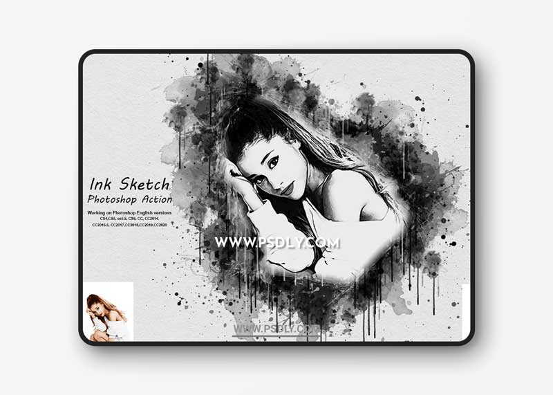 CreativeMarket - Ink Sketch Photoshop Action 5355228 1 CreativeMarket - Ink Sketch Photoshop Action 5355228
