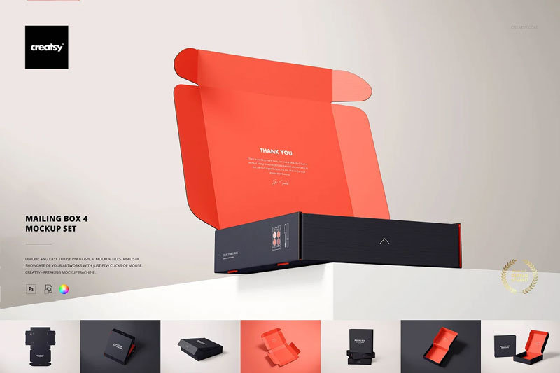 CreativeMarket - Mailing Box Mockup Set 4 6231872 1 CreativeMarket - Mailing Box Mockup Set 4 6231872