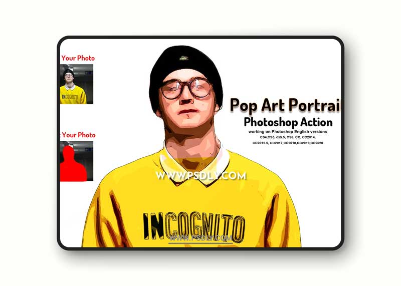 CreativeMarket - Pop Art Portrait Photoshop Action 5682222 1 CreativeMarket - Pop Art Portrait Photoshop Action 5682222