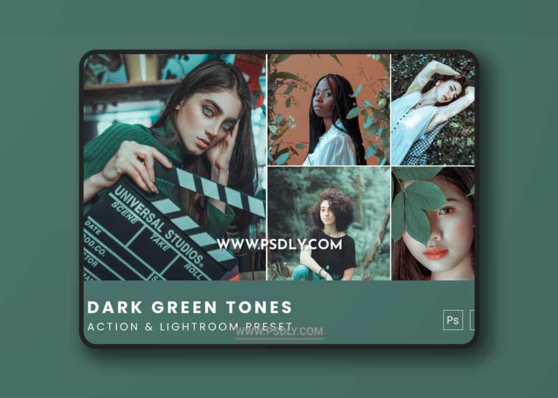 Dark Green Tones Action & Lightroom Preset 1 Dark Green Tones Action & Lightroom Preset